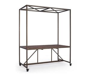 Mesa de exposición con tablero en C 180X220H