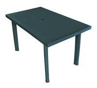 Mesa de exterior rectangular, Made in Italy, 126x76x72 cm, color verde