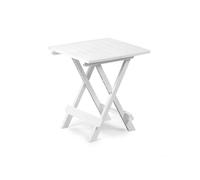 Mesa de exteriores Progarden Adige cuadrada plegable blanca polipropileno 440x440 mm