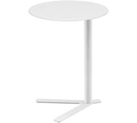 Mesa De Extremo Redonda, Mesa Auxiliar del Sofá, Mesas del Extremo De La Sala De Estar, Mesa Auxiliar De Metal, Mesa De Café con Pedestal De Metal Resistente, Mesa La(Size:48x56cm/18.9x22in,Color:b)