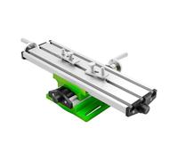 Mesa de fresado multifunción, mesa cruzada ajustable para taladro de soporte, soporte de taladro de mesa, mesa de trabajo, 39,5 x 24,5 x 7,8 cm, verde