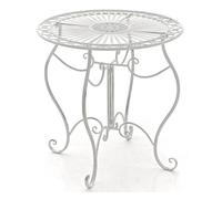 Mesa de hierro indra metal blanco antiguo ø 70 cm