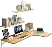 Mesa de hoja de pan de trabajo de trabajo montado en la pared plegable industrial, escritorio de mesa de comedor, mesas de barra montada en la pared de madera, banco de trabajo, mesa de estudio, mesa