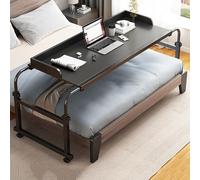 Mesa de hospital ajustable con ruedas, altura ajustable, para camas y reclinables, perfecta para comidas y uso portátil en casa, ideal para el cuidado familiar