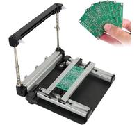 Mesa de impresión de pasta de soldadura con malla de acero SMT, estación de serigrafía manual pequeña con grosor ajustable, impresora de plantillas for PCB, for prototipado de PCB de precisión(10cm)