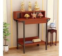 Mesa de Incienso Para El Hogar, Mesa de Altar de Meditación con Almacenamiento, Diseño Elegante para Prácticas Espirituales, para Oraciones, AdivinacióN Y AdoracióN(Brown,80*42cm/31.5*16.5in)