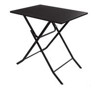 Mesa de jardín aktive plegable negro 70x70x50 cm
