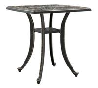 vidaXL Mesa de jardín Aluminio Fundido Bronce 53x53x53 cm, Mesa, Mesa de Patio, Muebles de Exterior, Mesa al Aire Libre, Muebles de jardín