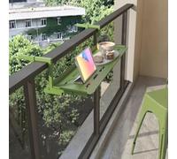 Mesa de jardín colgante, soporte de metal resistente para barandillas, fácil montaje, perfecto para balcones y jardines