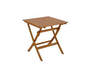 Mesa de jardín cuadrada plegable de madera maciza 70 cm FUEGO