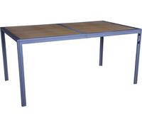 Habitat et Jardin Mesa de jardín de Metal imitación Madera Tossa - 160 x 90 x 75 cm - Marrón