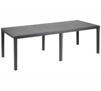 Mesa De Jardín De Polipropileno Rattan Extendible 220 X 90 X 72 H