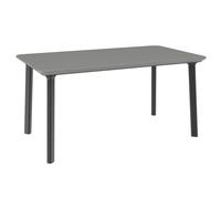 Mesa de jardín de resina italia antracita de 147x72x84 cm