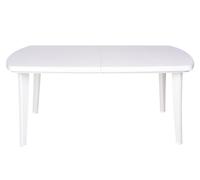 Mesa de jardín extensible atlantic de resina blanco 170/225x73x100 cm