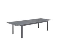 Mesa de jardín extensible de aluminio de 10 plazas, seattle, antracita, 290x100x75 cm
