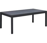 Mesa de jardín extensible de aluminio "lagos" - 200/320 x 105 x 76 cm - negra