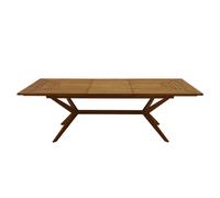 Miliboo - Mesa de jardín extensible extensible integrada de madera maciza L180-240 cm Santo