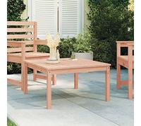 Mesa de Jardín Exterior, Madera Maciza de Abeto Douglas, Robusta y Resistente a la Intemperie, Mesa Auxiliar Exterior, Ideal para Jardín, Patio, Camping o Playa, Color Natural, 82.5 x 82.5 x 45 cm