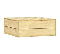 Mesa de Jardín Exterior, Mesa Terraza con Madera de Pino Impregnada, Diseño Compacto y Resistente a la Intemperie, Mesa Auxiliar Exterior, Ideal para Camping o Playa, Color Natural, 75 x 75 x 31 cm