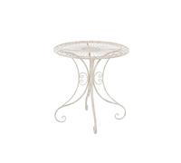 Mesa de jardín hari metal crema antiguo ø 70 cm