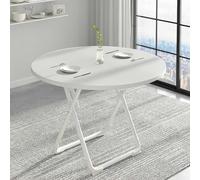 Mesa de jardín plegable redonda portátil φ60/70/80 cm, moderna mesa de centro minimalista para balcón, mesa de comedor compacta con patas de metal para uso en interiores y exteriores (color: B Tamaño