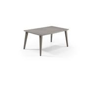 Mesa de jardín - rectangular 160cm - cappuccino - de resina - 6 personas - Lima - Allibert by KETER