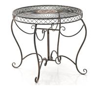 Mesa de jardin sheela metal bronce ø 90 cm