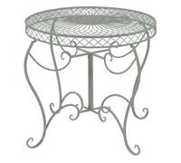 Mesa de jardin sheela metal verde antiguo ø 90 cm