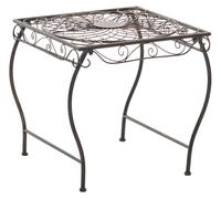 CLP Mesa de Jardin de Hierro Zarina, Mesa Auxiliar romantica Estilo modernista, Repelente al Agua para terraza, Balcon y Jardin, Color:Bronce