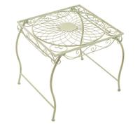 CLP Mesa de Jardin de Hierro Zarina, Mesa Auxiliar romantica Estilo modernista, Repelente al Agua para terraza, Balcon y Jardin, Color:Antiguo-Verde