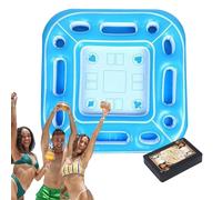 Mesa De Juego Flotante Para Piscina | Soporte Inflable Comida Y Bebida - Mesa flotante | al aire libre al aire libre Río Mar Lago Playa Reuniones Familiares Y Vacaciones