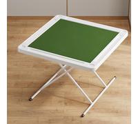 Mesa de juego plegable con fieltro verde, bandejas para fichas, portavasos para mahjong, póquer, dominó, portátil y ahorra espacio