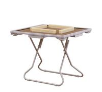 Mesa de juego plegable con superficie de fieltro y portavasos, ideal para juegos de mesa y reuniones al aire libre