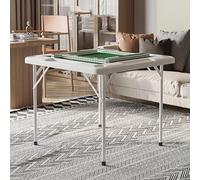 Mesa de juego plegable, diseño multifuncional con portavasos y ranuras para póquer, dominó, rompecabezas y juegos de cartas