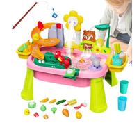 Mesa de juegos acuáticos para niños - Estación sensorial de 60 cm, juego de juguetes de cocina con bomba | Mesa de agua interactiva para el aprendizaje preescolar, sala de juegos en interiores, baño