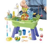 Mesa De Juegos Acuáticos: Patas Ajustables Desmontables, Juego De Roles Imaginativo, Mesa Sensorial De Agua, Juego Sensorial De Actividades | Juguetes De Playa De Verano Para Aprendizaje Interactivo Y