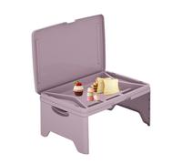 Mesa De Lapditación Multifunción Plegable - Soporte De Computadora Del Escritorio De Vuelta | Mesa De Cuaderno Plegable Con Agarre - Bandeja De Asiento De Vehículo Versátil, Plato De Comida Pa