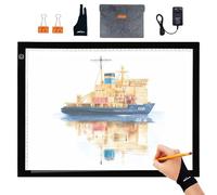 Mesa de luz de dibujo A3 Plus Pro 12V, Caja ligera Almohadilla de rastreo para X Ray Artcraft Tattoo Acuarela Pintura de diamante con bolsa/Clips/Guante de artista y adaptador certificado
