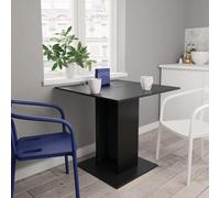 Mesa de madera aglomerada de 80 x 80 x 75 cm, elegancia simple, estable y duradera, mesa cuadrada negra para cenas familiares, fácil de usar con un paño húmedo, trae aire de