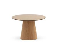 Mesa de madera contrachapado roble con pie central cónico