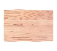 Mesa de madera maciza de 60 x 40 x (2-4) cm con borde vivo, superficie de comedor o mesa de café natural y duradera para el hogar, la oficina o el uso al aire libre
