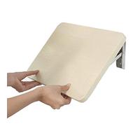 Mesa de madera maciza montada en la pared con estante flotante, escritorio plegable multifuncional para espacios pequeños, ideal para aprender a leer y trabajar, estante compacto de baño incluido