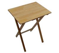 Mesa de Madera Plegable, de Home Discount, para Ordenador portátil o televisor, Bandeja para Cena o Aperitivo, Color Natural