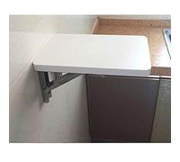 Mesa de madera plegable de pared para cocina, comedor, oficina en casa, escritorio para laptop, estante de madera plegable colgante, mesa de estudio, color blanco