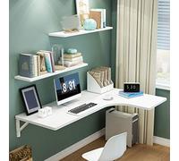 Mesa de madera plegable de pared versátil para oficina en casa, cocina, mesa de comedor, banco de trabajo que ahorra espacio, 60 x 40 x 25 cm, incluye accesorios