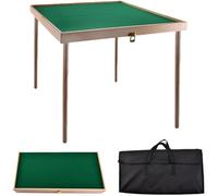 Mesa de madera plegable portátil para mahjong y juegos de cartas, ligera con bolsa de almacenamiento para uso en interiores y exteriores