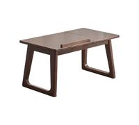 Mesa de madera portátil ajustable con ventana de bahía - Bandeja de cama multiusos de piso bajo para sala de estar y balcón