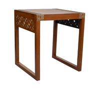 Mesa de madera y metal marrón 42x40x48