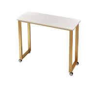 Mesa de manicura portátil con ruedas - Escritorio profesional de salón de belleza para spa, estación de trabajo de arte de uñas, equipo de madera para el hogar