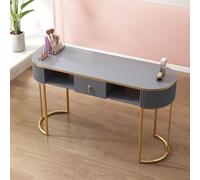 Mesa de manicura profesional moderna con tecnología de uñas, muebles de madera para salón de belleza, spa con cajones y 3 estantes, equipo esencial para salones de uñas